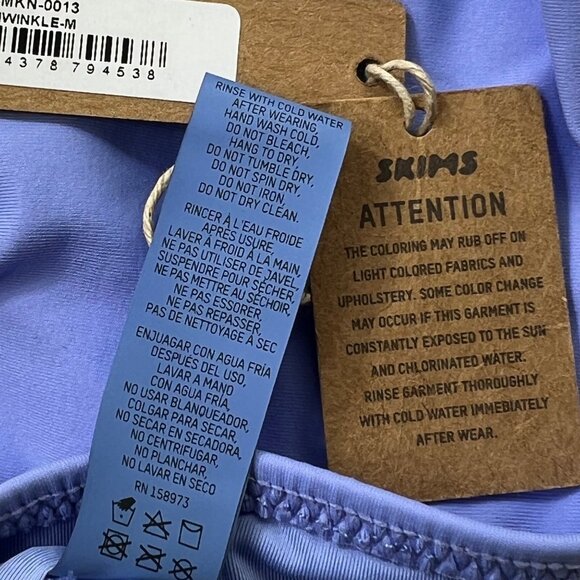 SKIMS Swim Tank Monokini Periwinkle Womens Medium - Picture 10 of 12